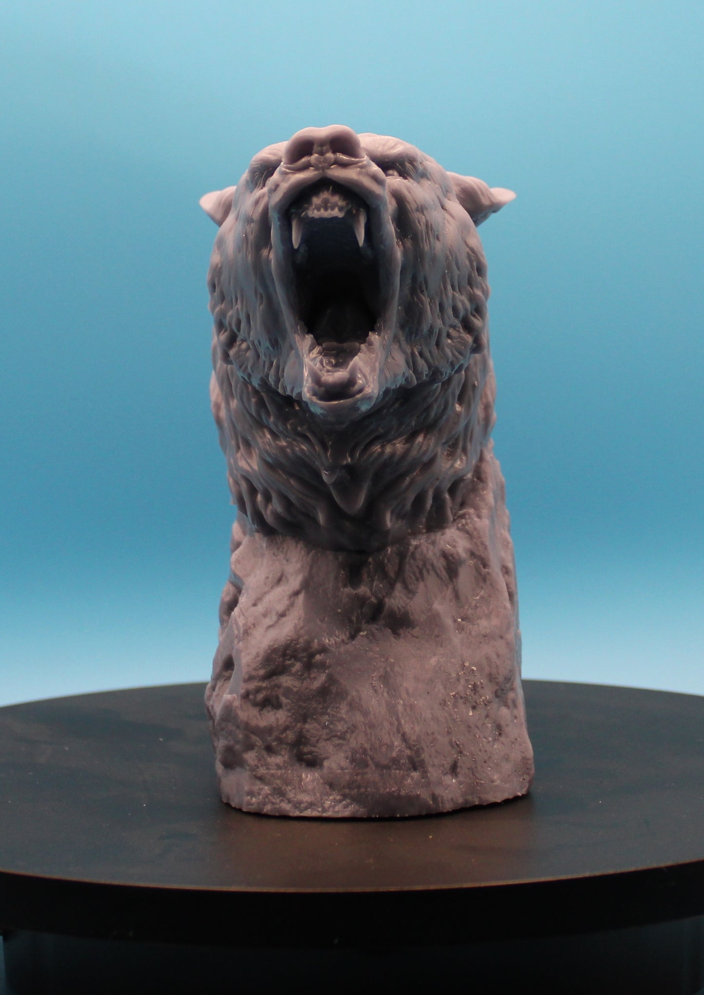 The Spirit of the Wild – Hand-Painted Black Bear Bust