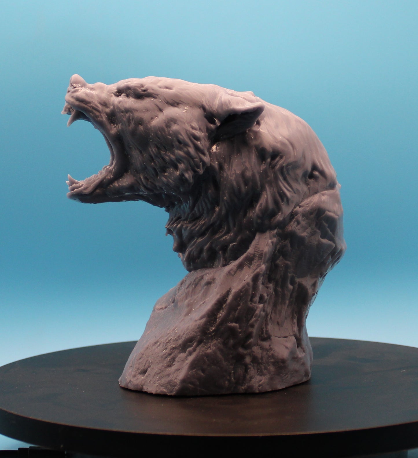 The Spirit of the Wild – Hand-Painted Black Bear Bust