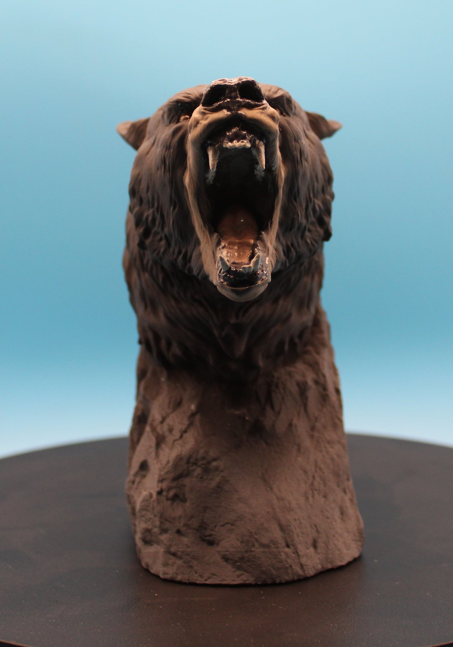 The Spirit of the Wild – Hand-Painted Black Bear Bust