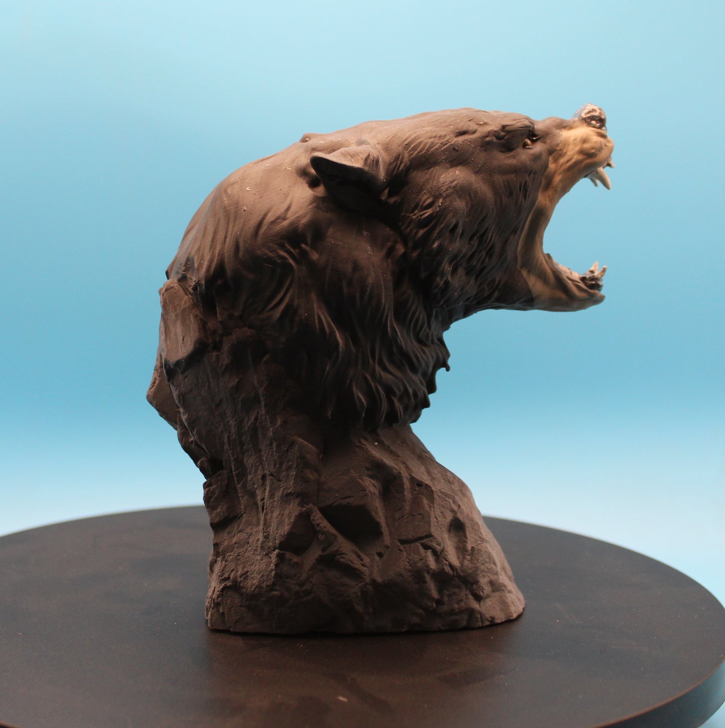 The Spirit of the Wild – Hand-Painted Black Bear Bust