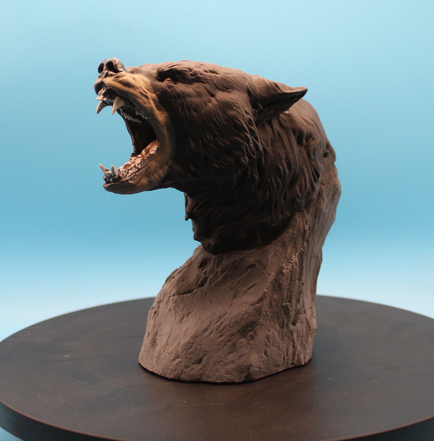 The Spirit of the Wild – Hand-Painted Black Bear Bust