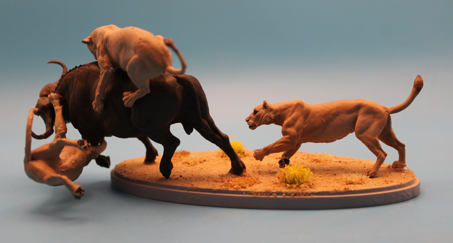 The Last Stand – Lioness vs. Buffalo Diorama